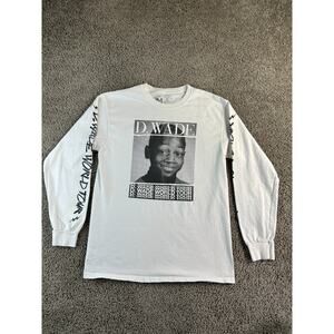 Dwayne Wade Shirt Mens Medium White Black World Tour Long Sleeve Bleacher Report